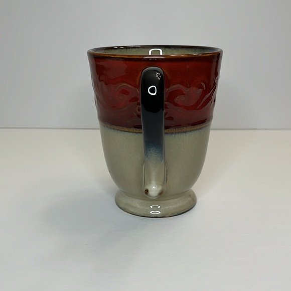 Pier 1 Imports RED SCROLL Mug NWT - Picture 4 of 6